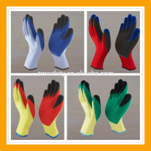 10Gauge Polycotton Latex Gripper Gloves Double Dipping Finger Latex Gloves
